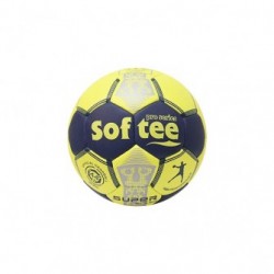 BALÓN BALONMANO SOFTEE SUPER FLASH - 44CM, AMARILLO FLUOR/MARINO