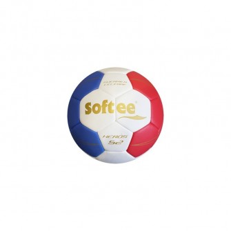 BALÓN BALONMANO SOFTEE HEROS - ROJO/BLANCO/AZUL, 44CM